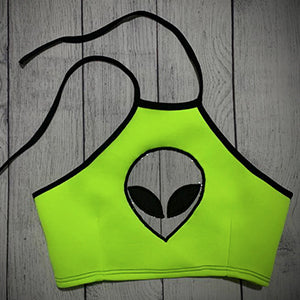 Clear As Day - Iconic Alien Cut Out Halter Top